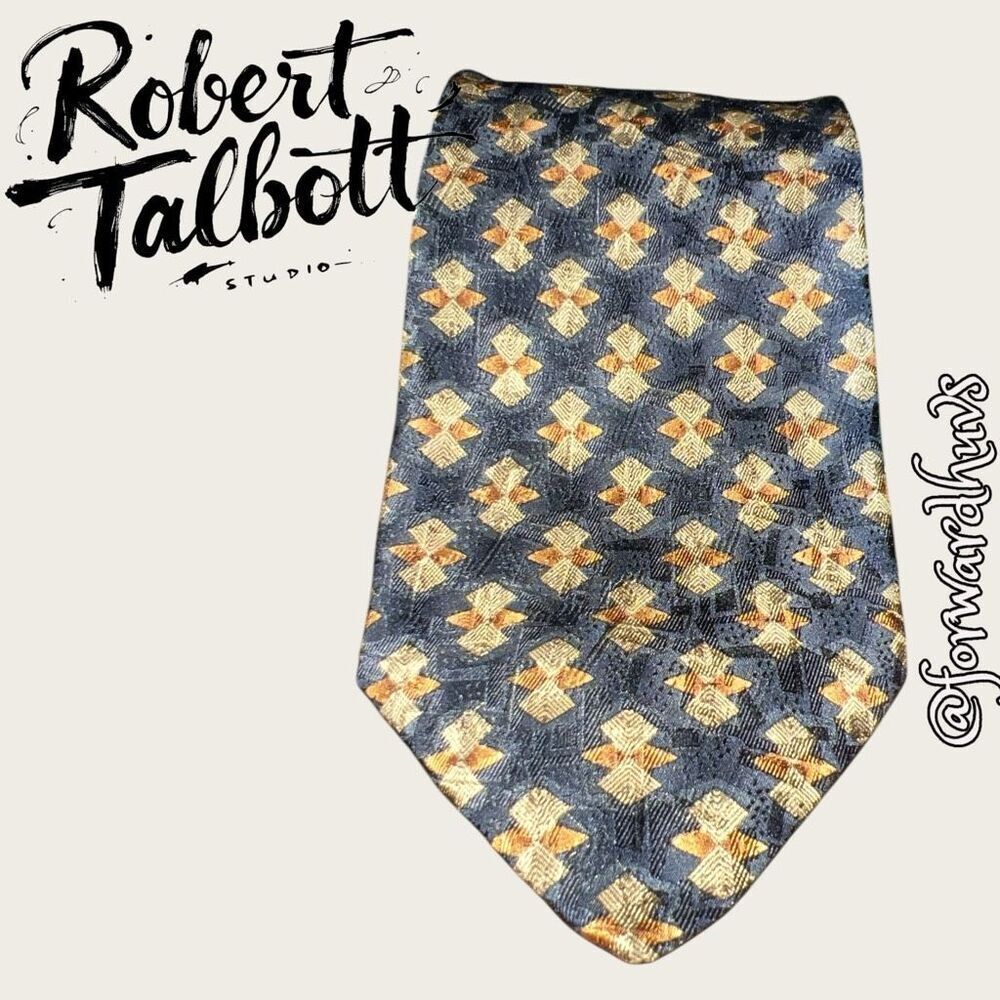 Robert Talbott Studio Necktie Elegant Geometric D… - image 4